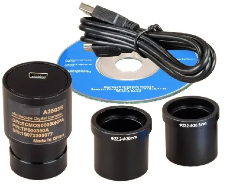 [4267] Cámara digital usb marca optiks  ocular para  microscopio 640x480 compatible con windows xp hasta windows 10